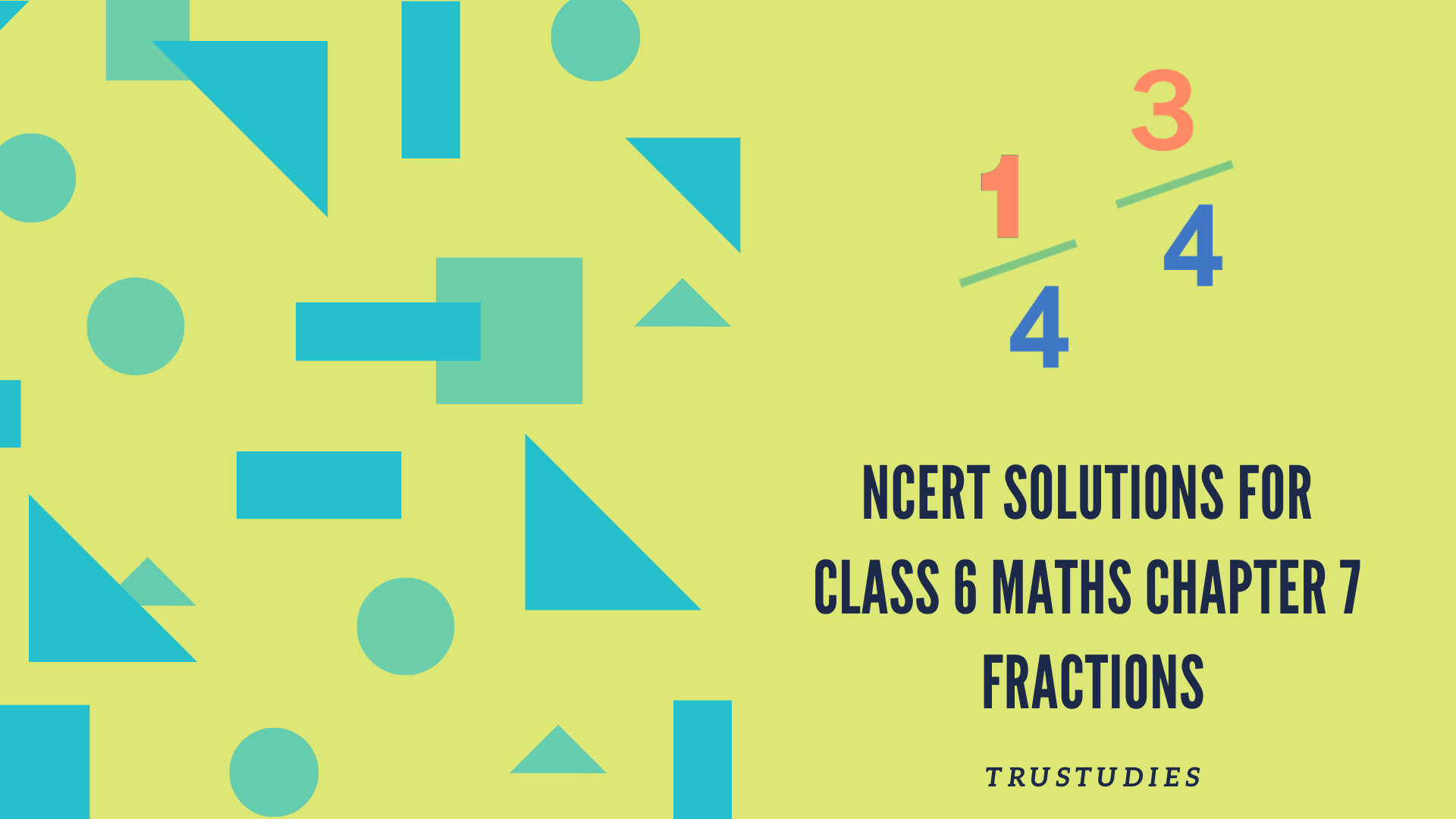 NCERT solutions for class 6 maths chapter 7 fractions banner image