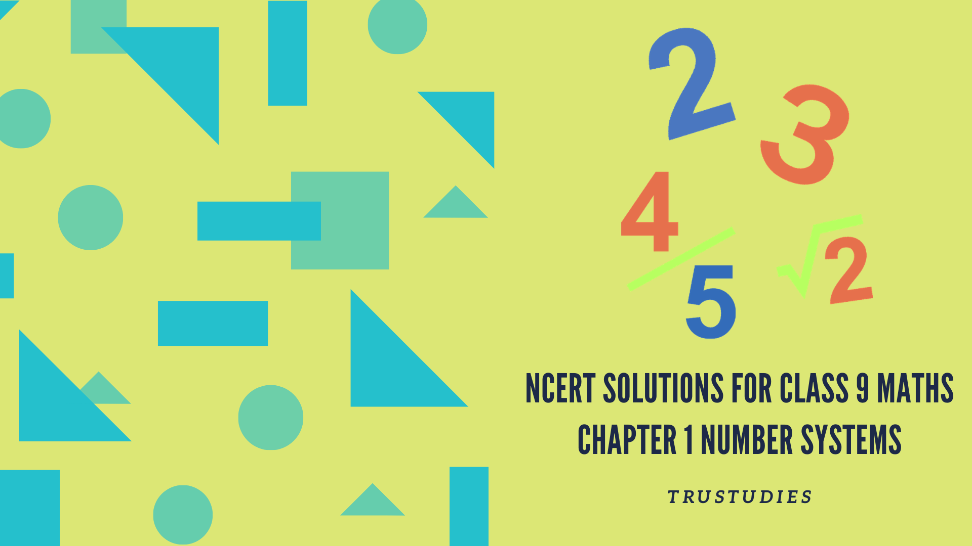 NCERT Solutions for Class 9 Maths Chapter 1 Number Systems